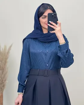 شومیز طرح‌دار ساتن