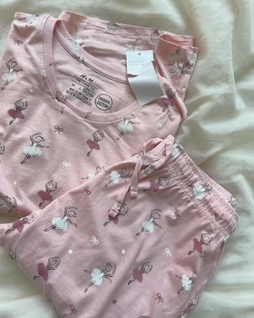 ست طرح‌دار فاق بلند نخ و پنبه h&m