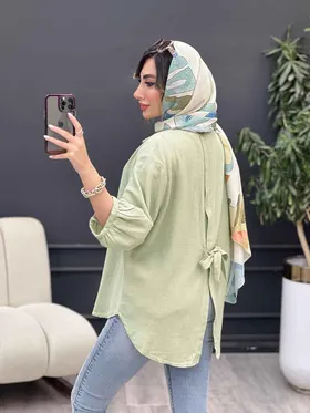 مانتو پشت بند آستین پیله