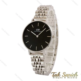 ساعت دنیل ولینگتون زنانه استیل صفحه مشکی مدیوم DW-5184-32-L