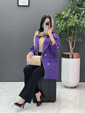 مانتو کتان لمه مغزی دوزی