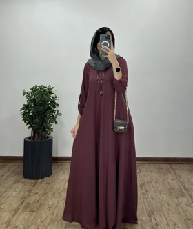 پیراهن مانتویی بلند دلفان 7