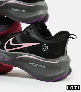 کفش کتانی زنانه مشکی صورتی NIKE zoom x smiley