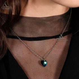 گردنبند قلب زنانه Blue Heart Necklace