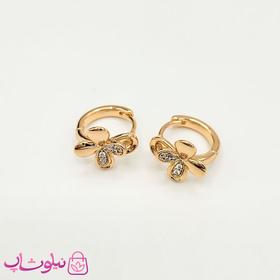 گوشواره حلقه‌ای دخترانه ژوپینگ مدل گل