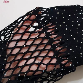 سرهمی فانتزی زنانه مدل نگین‌دار کد 4860-7174 رنگ مشکی به همراه دستکش