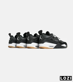 کتانی ساق‌دار بزرگ پا مشکی سفید Nike air jordan 4
