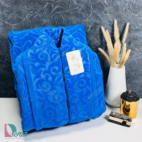 حوله تن پوش طرح الینا رنگ آبی
