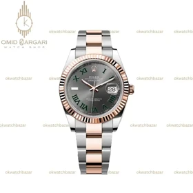 ساعت مچی رولکس ویمبلدون سوئیسی سیلور رزگلد Rolex Wimbledon Datejust