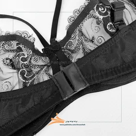 ست هارنس دار مشکی فنردار برند نوشه پوش