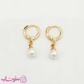 گوشواره آویز ژوپینگ مدل مروارید سفید