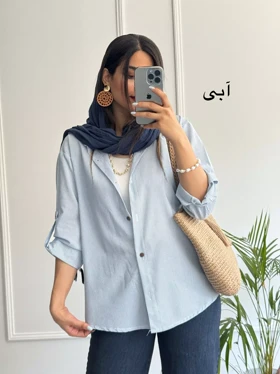 مانتو شومیزی راه راه ترندی (دارای ایراد جزئی)