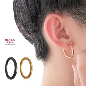 گوشواره حلقه‌ای جدید استیل و اسپرت دخترانه و پسرانه