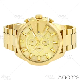 ساعت دیزل مردانه شاخدار تمام طلایی 101904