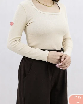 کراپ یقه خشتی 6317