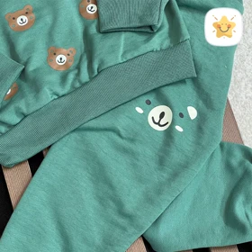 بلوز شلوار اسپرت (دختر و پسر) اقتصادی مدل خرسی کد 19 مناسب 2 تا 8 سال