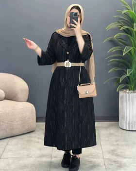 مدل کفتان ماکسی کمربند کنفی