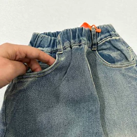 شلوار لی مام بچه گانه طرح علامت سوال