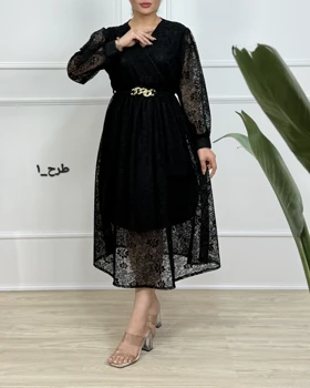 پیراهن مجلسی دانتل مشکی _ کد 1191