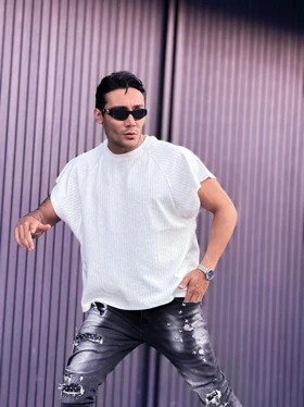 رکابی وست باکسی مراکشی سفید