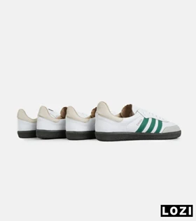 کفش کتانی مردانه و زنانه سفید سبز ADIDAS Samba مدل 7293