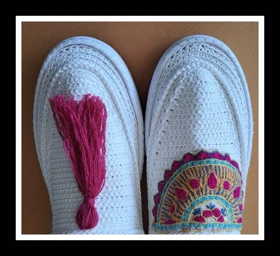 گیوه کد 35 طرح پته سرخابی