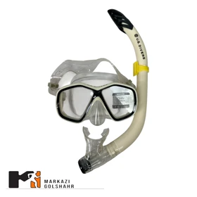 ماسک غواصی و اسنوکر 2 سوپاپه مدل M2000 (‌‌‌کرم)