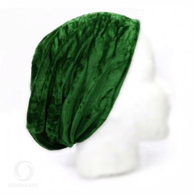 دستمال سر مخمل پلار ساده (سبز)