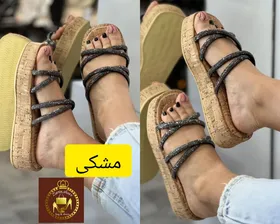 صندل روفرشی نگینی زنانه تابستانه المیکا