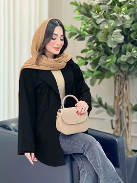 مانتو جیب پیله آستین پاگن بهنوش