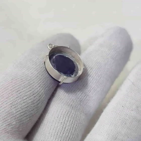 گردنبند نقره با سنگ آمیتیست (بدون زنجیر)