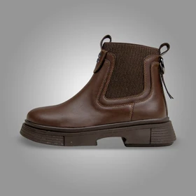 نیم بوت میو میو مدل کشی قهوه ای کد 555