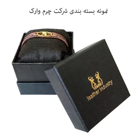 دستبند چرم وارک طرح نماد ماه بهمن مدل پرهام کد rb68