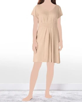 پیراهن نارتن زنانه (کرم)