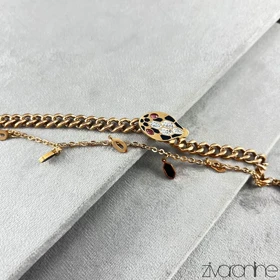 دستبند زنانه دو لاین ماری رزگلد 40197