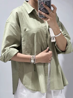 شومیز ماچا زارا 35329