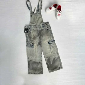 بیلر جین بچه گانه طرح مکانیکی کثیف اورجینال