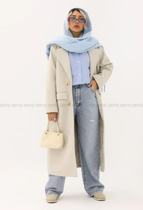 شلوار جین نیم بگ قواره دار کد1005174