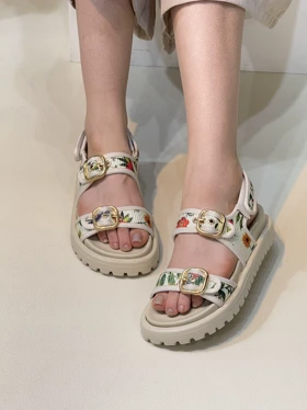 1213 صندل زنانه گوچی دو سگک پشت چسب GUCCI