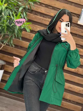 بارانی جلوزیپ کمرگت