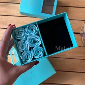 باکس گل مستطیلی وارداتی آبی