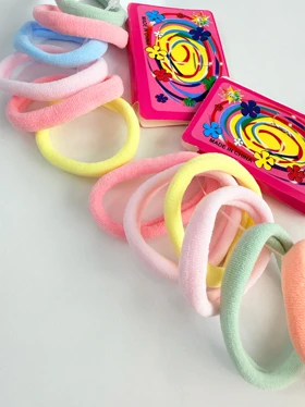 کش مو رنگی ساده بسته 6 عددی