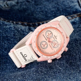 ساعت امگا سواچ صورتی Omega x Swatch Speedmaster VEN-S3