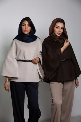 پالتو پانچ موهر کمربنددار