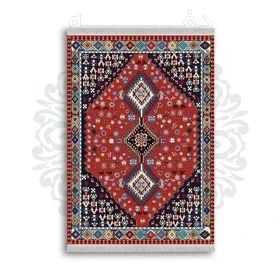 فرشینه از جنس پارچه هازان مخمل ترک طرح سنتی و مدرن برند دفه کد DAMG88