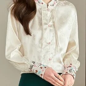 شومیز گلدوزی ساتن