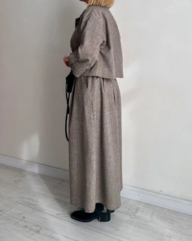 ست کت و دامن Tinto (نسکافه ای)