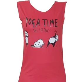 تاپ زنانه ویسکوز طرح پاندا