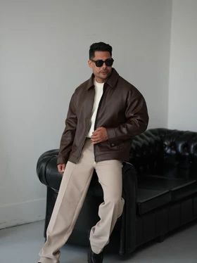 کاپشن چرم کلاسیک