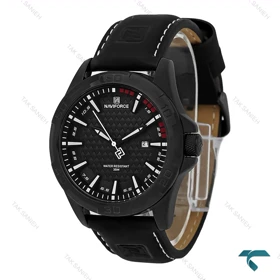 ساعت مردانه نیوی فورس NF8023 بند چرم تمام مشکی NaviForce-7653-G